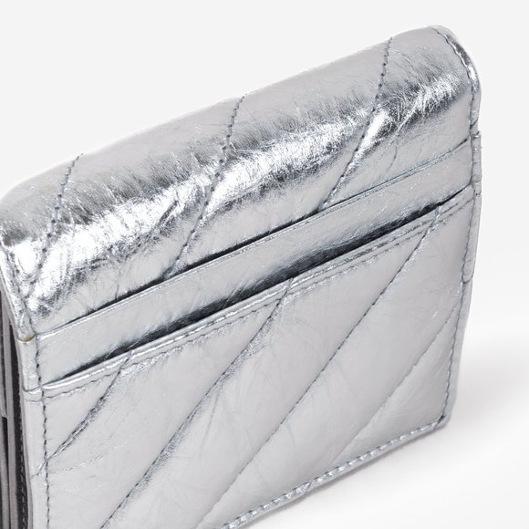Balenciaga Crush Metallized Quilted Wallet - Picture 7 of 13